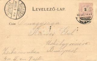 1899 Kassa, Kosice; Kossuth Lajos utca, Jakab-palota; Breitner Mór papírkereskedő kiadása / Kossuth ...