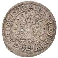 1672K-B 6kr Ag "I. Lipót" Körmöcbánya (3,4g) T:2 / 
Hungary 1672K-B 6 Kreuzer Ag "Le...