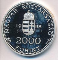 1998. 2000Ft Ag "Integráció az EU-ba - EURO II" (31,46g/0.925/38,6mm) T:PP ujjlenyomat
Ad...