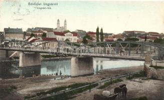 Ungvár, Uzhorod; híd, Steinfeld Dezső kiadása / bridge