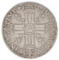 Franciaország 1690A 1/2E Ag "XIV. Lajos" Párizs (13,45g) T:2- / 
France 1690A 1/2 Ecu Ag ...
