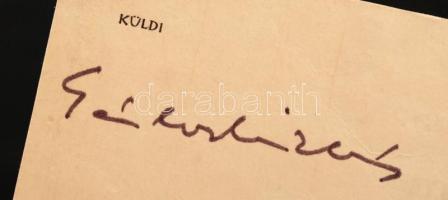 1972 Gábor Miklós (1919- 1998) Kossuth-díjas magyar színművész saját kezű aláírása egy a művész  műs...