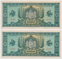 1946. 100.000MP (2x) sorszámkövetők T:II-
Adamo P30