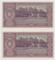 1945. 100P (2x) sorszámkövetők T:I-
Adamo P18