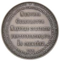 Zala György (1858-1937) 1901. "Cseklészi Jótékonysági Ünnep" peremen jelzett Ag emlékérem....