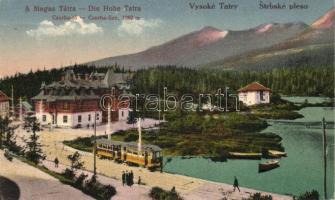 Tátra, Csorba-tó, Villamos állomás / lake, tram station