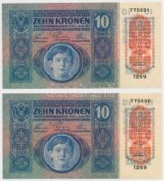 1915. 10K (2x) sorszámkövetők T:II szép papír
Adamo K11