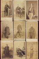 1860-1880 Régi fényképek: Férfi teljes alak képek (14db)