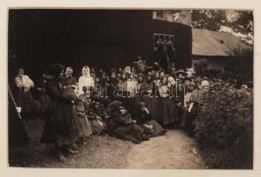 1910 Székely Bertalan (1835-1910) magyar festőművész temetése Szadán, Balogh Rudolf fotó, 2db,  lásd...