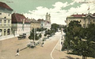 Kolozsvár, Emke tér, Theológiai Fakultás, Schuster Emil kiadása / square