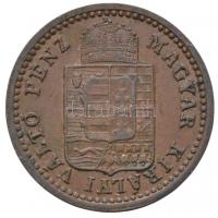 1891KB 1kr Cu "Fiume címer" Körmöcbánya (3,37g) T:2 / 
Hungary 1891KB 1 Kreuzer Cu "...