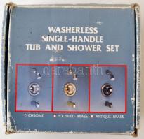 Banner krómszínű zuhany és csaptelep szett, saját dobozában, jó állapotban