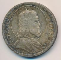 1938. 5P Ag "Szent István" T:2 patina Adamo P8.1