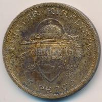1938. 5P Ag "Szent István" T:2 patina
Adamo P8.1