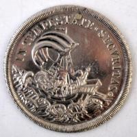 19. század "Szt. György" Ag érem (25,15g/46mm) T:2- lyuktömött