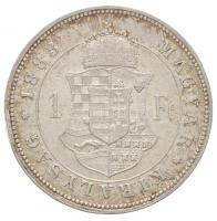 1883KB 1Ft Ag "Ferenc József / Barokk címer" Körmöcbánya (12,30g) T:2,2- k. kis ph. / 
Hu...