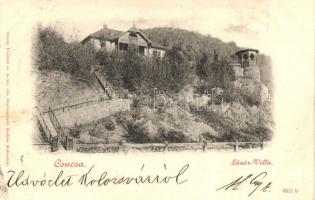 1899 Csucsa, Lázár-villa; Dunky fivérek kiadása / castle (EK)
