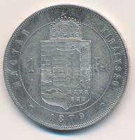 1879KB 1Ft Ag "Ferenc József / Középcímer" T:2,2- 
Adamo M15