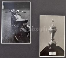 1925-1938 Ernst Th. Martinak osztrák motorversenyző bajnok fotóalbuma feliratozott fényképekkel, nag...
