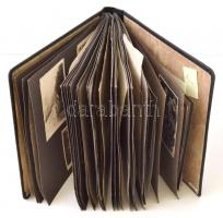 1925-1938 Ernst Th. Martinak osztrák motorversenyző bajnok fotóalbuma feliratozott fényképekkel, nag...