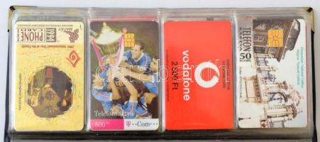 80 db os szépen rendezett telefonkártya gyűjtemény a kezdetektől berakóban