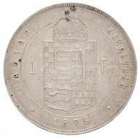 1879KB 1Ft Ag "Ferenc József / Középcímer" Körmöcbánya (12,31g) T:1-,2 / 
Hungary 1879KB ...