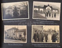 cca 1937 MASZOBSz (Magyar Szőlősgazdák Országos Egyesülete)  pince hálózat kiépítésének fényképes dokumentációja, feliratozva albumba ragasztva, cca 130db fotó különböző méretben, szép állapotban