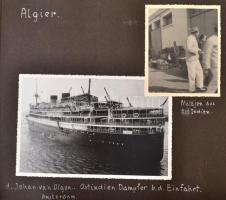 cca 1930 Kirándulás Algériában, feliratozott, szép állapotú fotók mappába ragasztva, különböző méret...