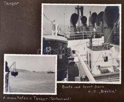 cca 1930 Kirándulás Algériában, feliratozott, szép állapotú fotók mappába ragasztva, különböző méret...