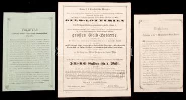 1860 A Bécsi Államlottó hirdetménye németül és magyarul valamint sorsjegyminta és szabályok / 1860 Announcement and regulations of the State Lottery of VIenna