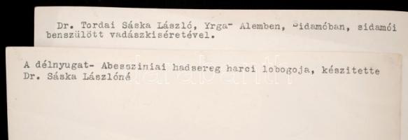 cca 1930 dr. Tordai Sáska László (1890-1978) orvos, természettudományi szakíró dél-afrikai vadász és...