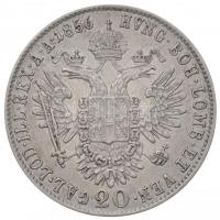 1856B 20Kr Ag "Ferenc József" Körmöcbánya (4,32g) T:1-,2 / 
Hungary 1856B 20 Kreuzer Ag &...