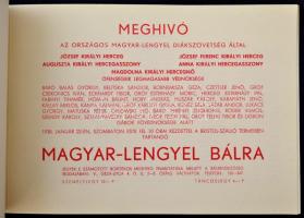 1938 A Magyar-Lengyel bál meghívója és műsora szép állapotban 10 p