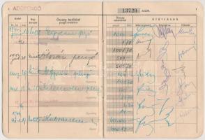 1942-1946. "Debreczeni Kölcsönös Segélyező-Egylet mint szövetkezet" betétkönyve