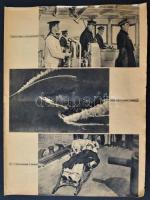 cca 1920 Horthy Miklós hőstetteit megörökítő képek és nagyméretű posztere újság belívén 60x40 cm