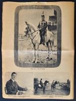 cca 1920 Horthy Miklós hőstetteit megörökítő képek és nagyméretű posztere újság belívén 60x40 cm