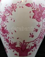 Herendi indiaikosár mintás lámpatest párban, kézzel festett, jelzett, hibátlan, m:38 cm (2×)