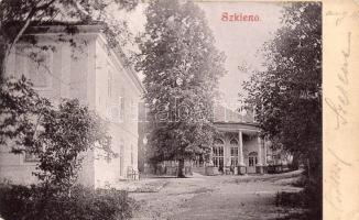 Szklenófürdő, Gyógyterem, hercegfürdő; fotó levelezőlapon / spa photo on postcard