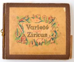 Varieté und Zirkus, Ausgabe 1935 der Haus Bergmann-Zigarettenfabrik Dresden, cirkuszi művészek gyűjt...