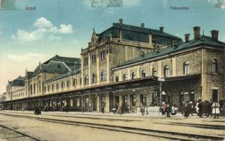 Arad, Vasútállomás / railway station (ragasztónyom / gluemark)