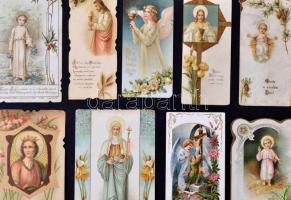 cca 1900-20 Vegyes, régi, litho szentkép tétel, 15db, különböző méretben és minőségben, 7x4cm és 11x...