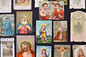 cca 1900-20 Vegyes, régi, szentkép tétel, 35db, különböző méretben és minőségben, cca 9x6cm és 11x6c...