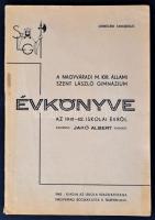 1942 A Nagyváradi M. Kir. Állami Szent László gimnázium évkönyve, pp.:125, 24x17cm