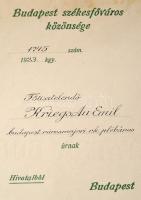 1923 Kriegs-Au Emil városmajori pébánosi kinevezése, jegyzőkönyv kivonata, bemutatási oklevele, Sipő...