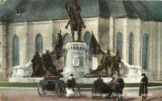 Kolozsvár, Cluj; Mátyás király szobor / statue (EK)