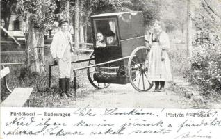 Pöstyén, Pistyán; Fürdőkocsi, Badewagen / spa carriage