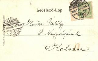 Temesvár, Timisoara; Losonczy tér, lóherés kerte; kiadja Uhrmann Henrik / Square, litho clover frame...