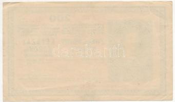 1918. 200K "1025" sima hátlappal T:II-,III szép papír / 
Hungary 1918. 200 Korona "1...