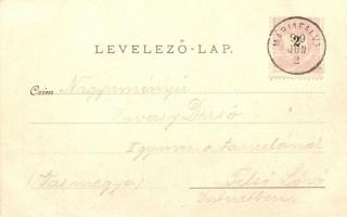 1899 Máriafalva, Mariasdorf; Plébánia templom, Kirche / church, floral