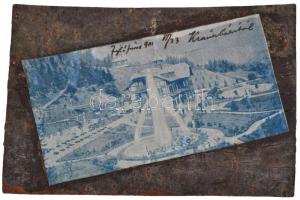 Iglófüred, valódi fakéregből készült képeslap / real wooden postcard